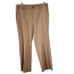 LAUREN RALPH LAUREN Womens Pants Size 14 Tan Wool Blend Dress Slacks LRL